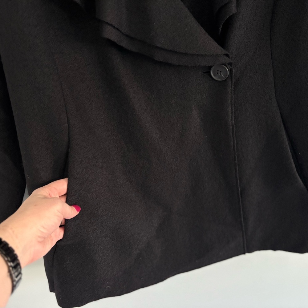 Lafayette 148 New York Black Wool Wrap Blazer Jacket Size 20 - Picture 5 of 10